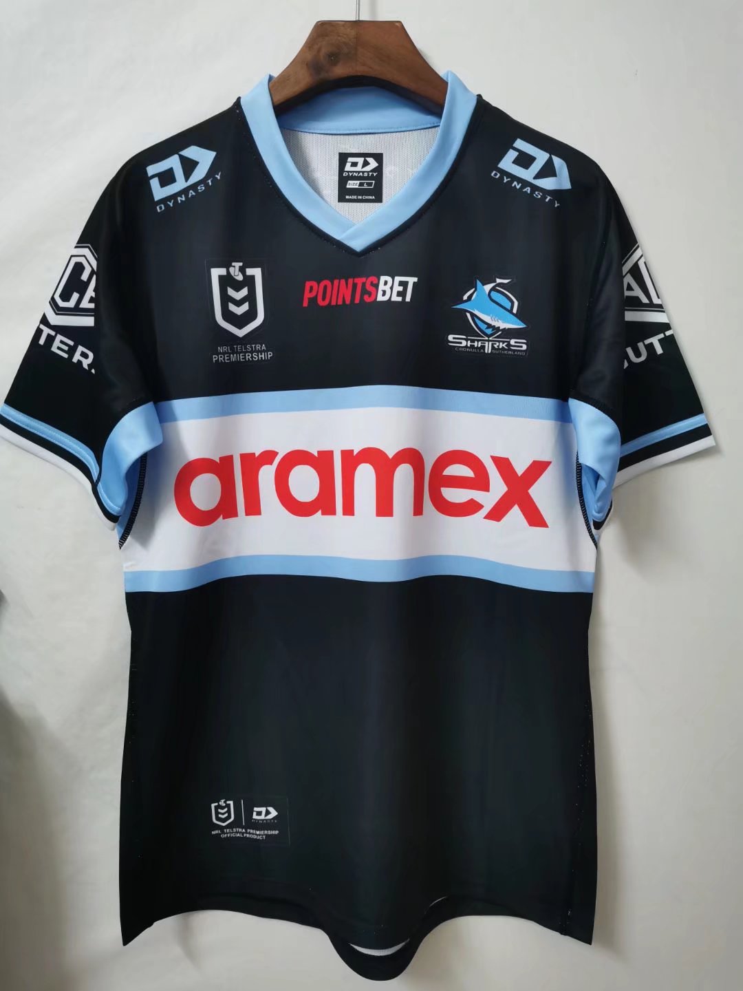 2022 Sharks Away Black Thailand Rugby Shirts-805