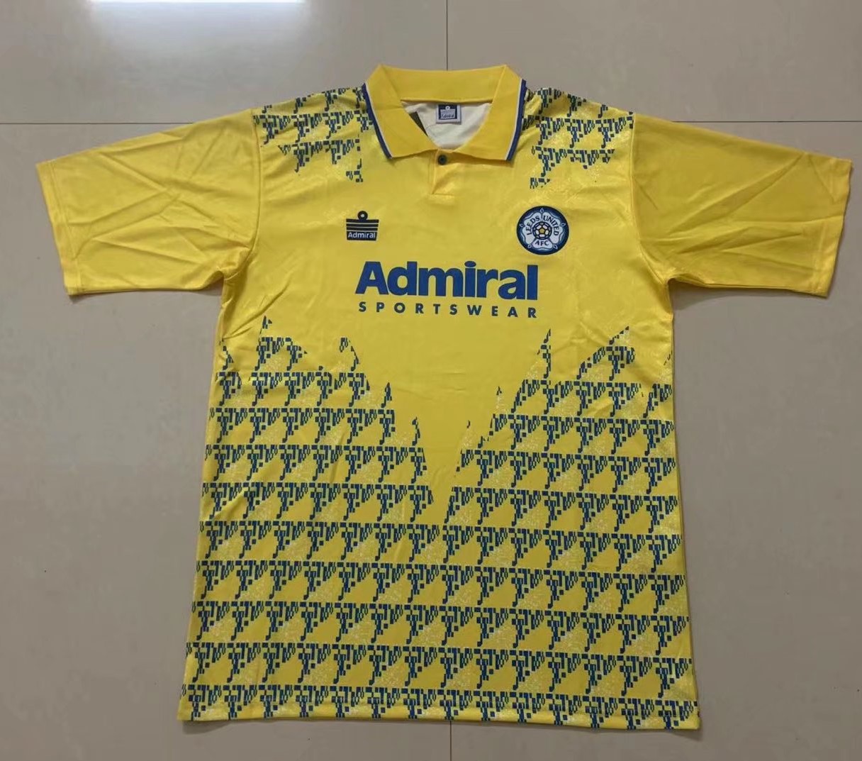 92-93 Retro Version Leeds United Away Yellow Thailand Soccer jersey AAA-1040