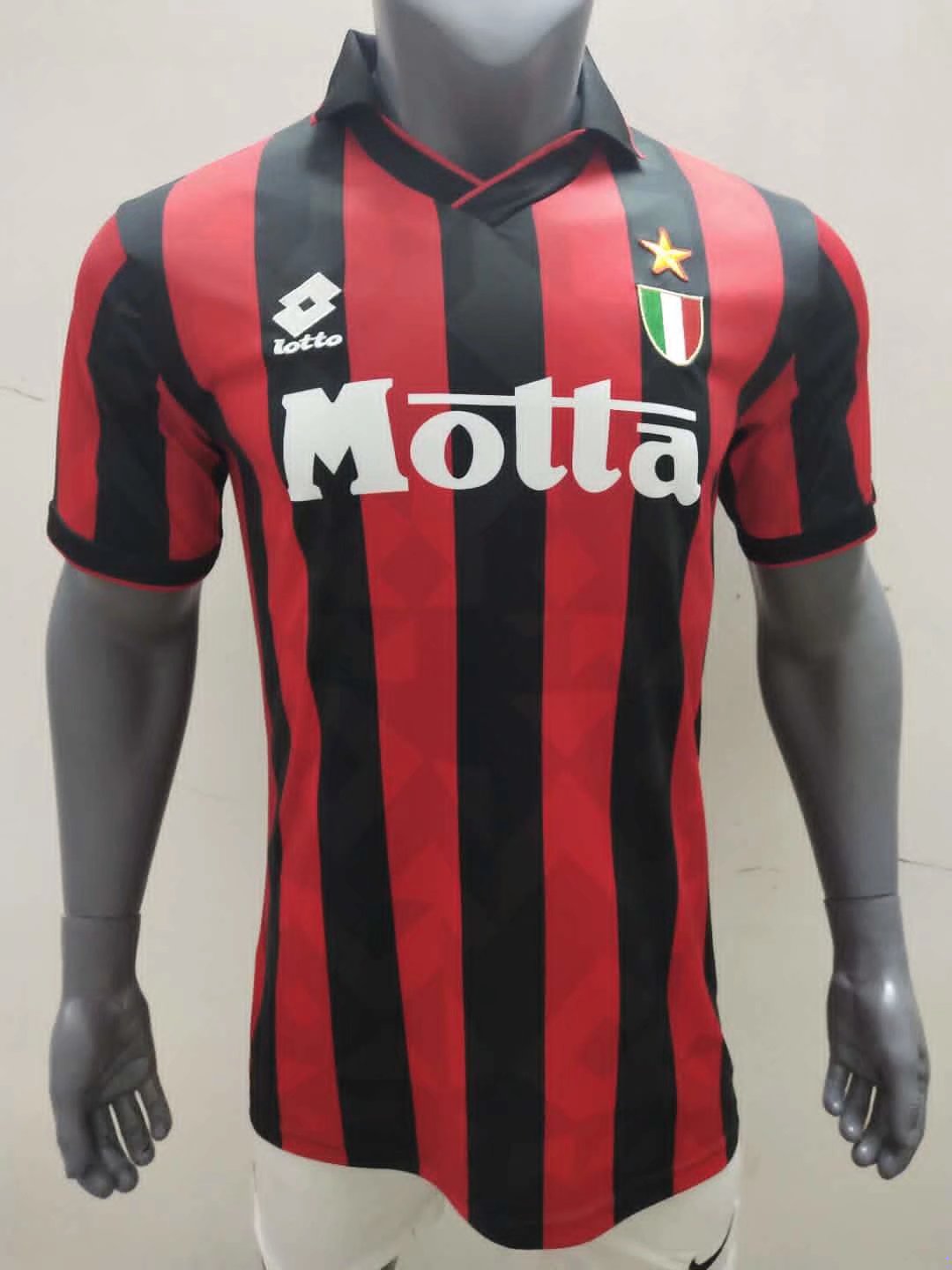 92-94 Retro Version AC Milan Home Red & Black Thailand Soccer Jersey AAA-1041/410/811