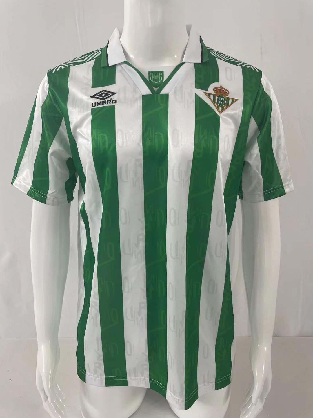 94-95 Retro Version Real Betis Home White and Green Thailand Soccer Jersey AAA-503
