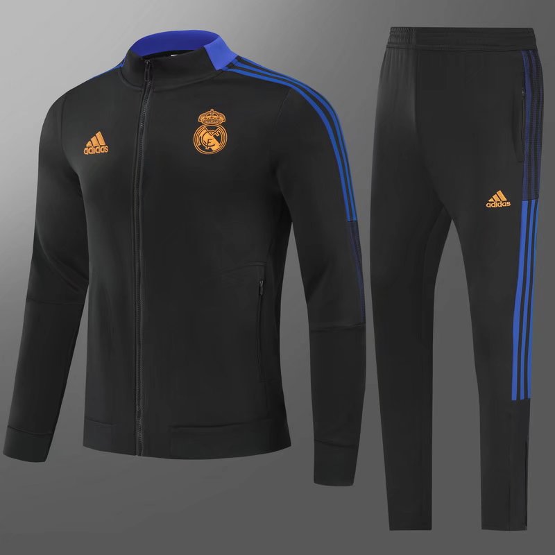 2021-22 Real Madrid Black Thailand Jacket Uniform-GDP