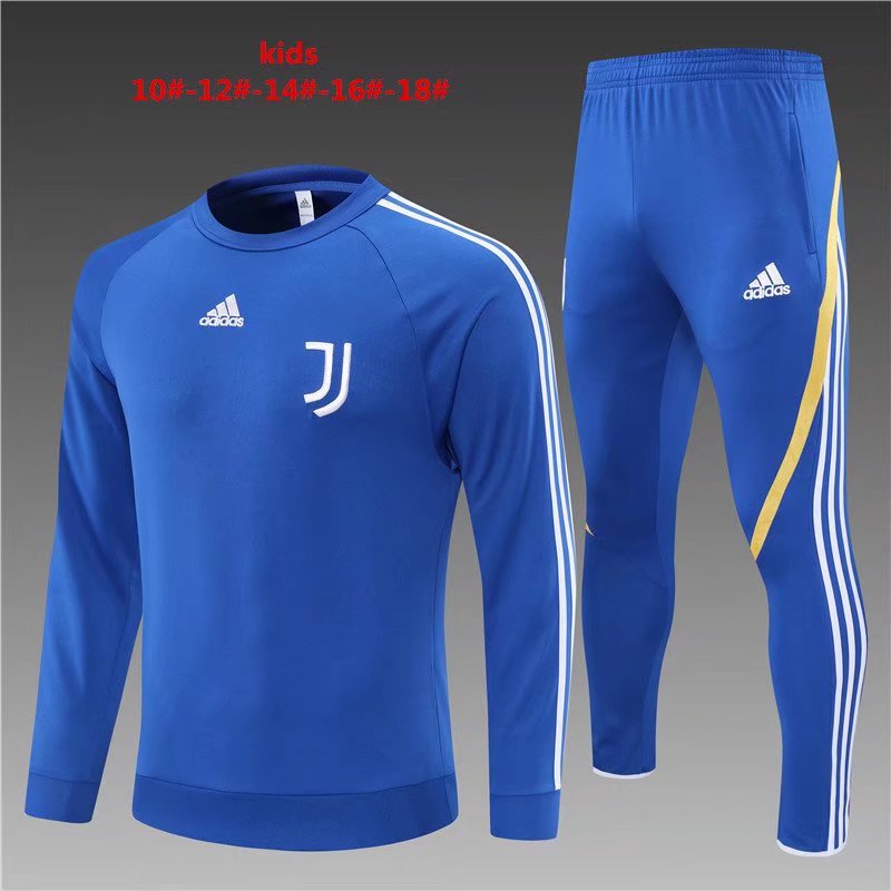 2021-22 Juventus CaiBlue Kids/Youth Tracksuit Uniform-801