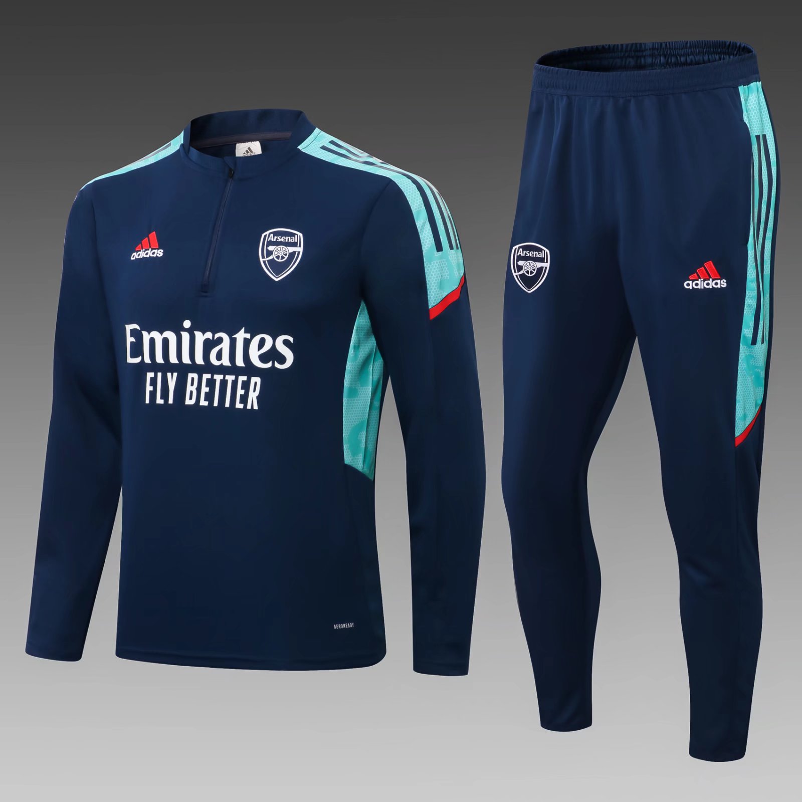 2021-2022 Arsenal Royal Blue Soccer Tracksuit Uniform-411