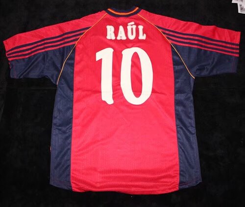 1998 Retro Spain Home Red #10 (RAUL) Thailand Soccer Jersey AAA-1041