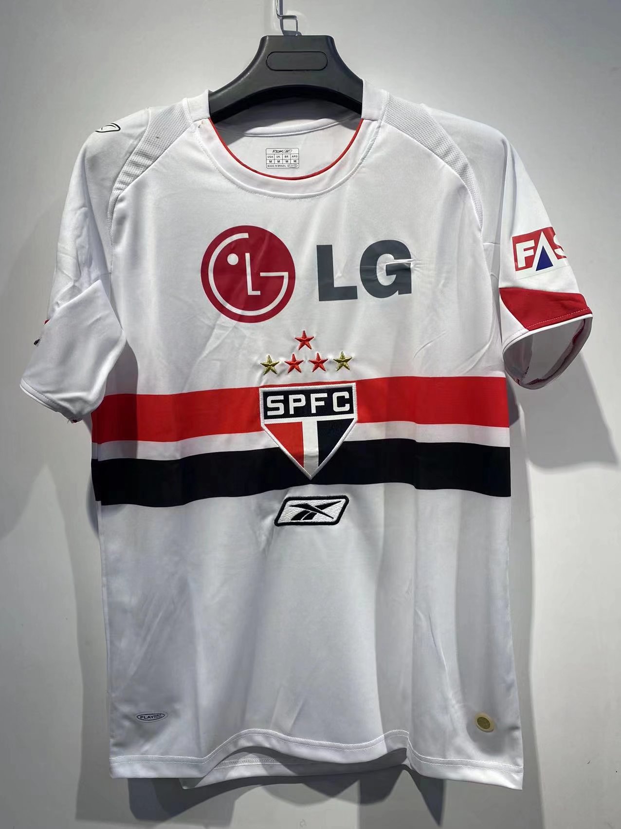 Retro Version São Paulo FC White Thailand Soccer Jersey AAA-410