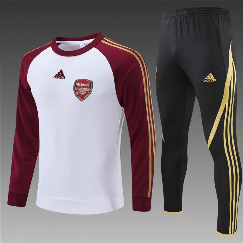 2021-2022 Arsenal White Soccer Tracksuit Uniform-801