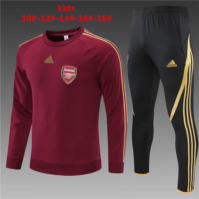 2021-2022 Arsenal Red Kids/Youth Soccer Tracksuit Uniform-801