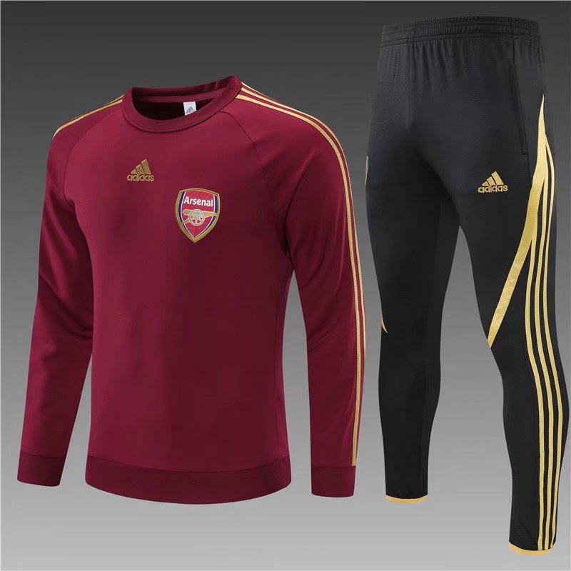 2021-2022 Arsenal Maroon Soccer Tracksuit Uniform-801