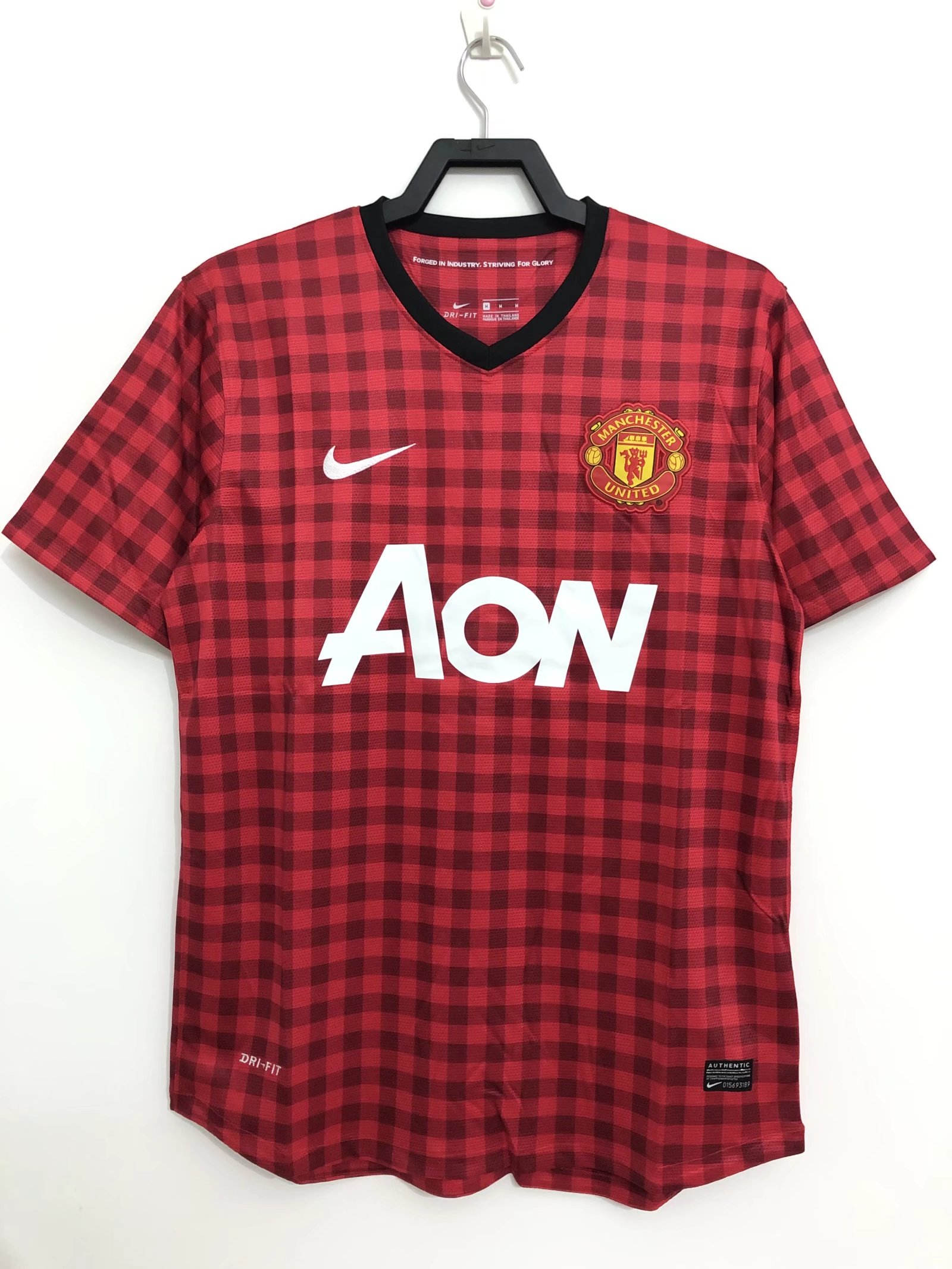 12-13 Retro Manchester United Home Red Thailand Soccer Jersey AAA-811