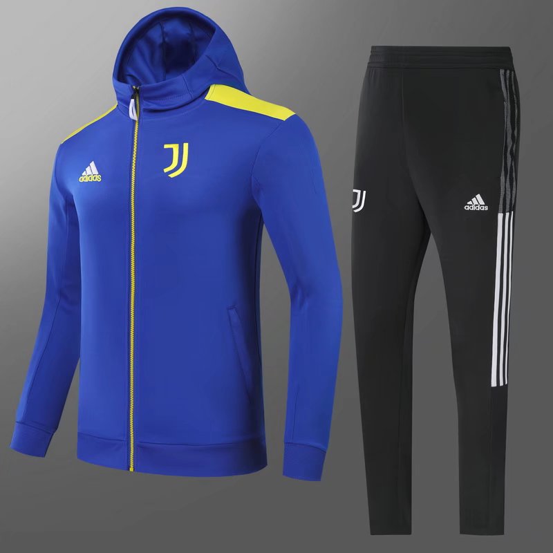 2021-2022 Juventus FC Blue Soccer Jacket Uniform With Hat-GDP