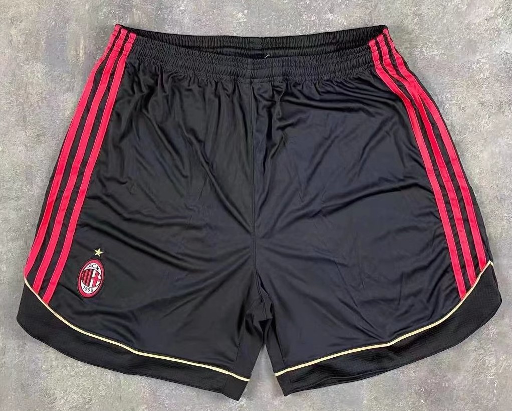 06-07 Retro Version AC Milan Home Black Thailand Soccer Shorts-811/710/313