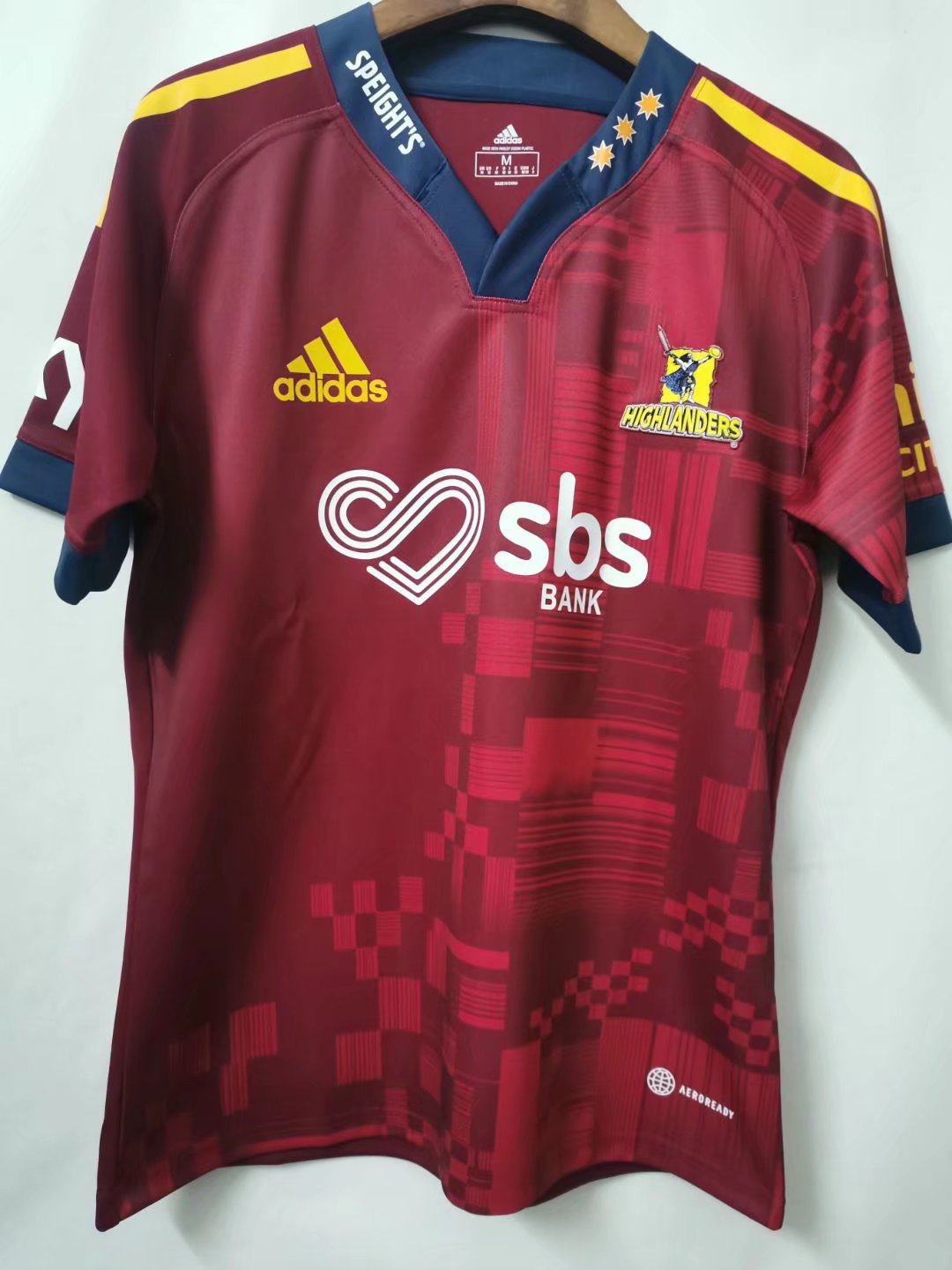 2021-2022 Highlanders Home Red Thailand Rugby Shirts-805