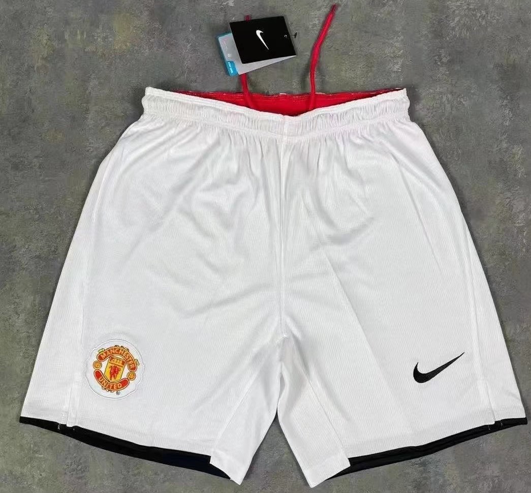 07-08 Retro Version Manchester United White Thailand Soccer Shorts-811/301