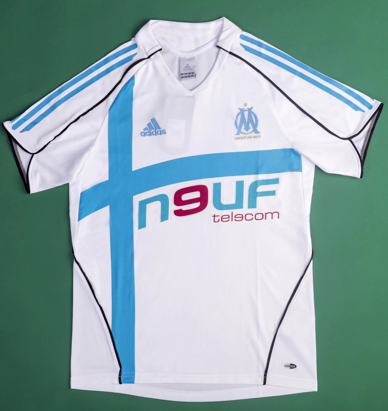 2005-06 Retro Version Olympique de Marseille White Thailand Soccer Jersey AAA-1041/710/811
