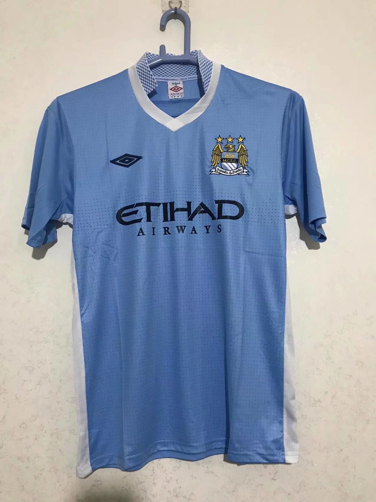 11-12 Retro Version Manchester City Blue Thailand Soccer Jersey AAA-2011/1041