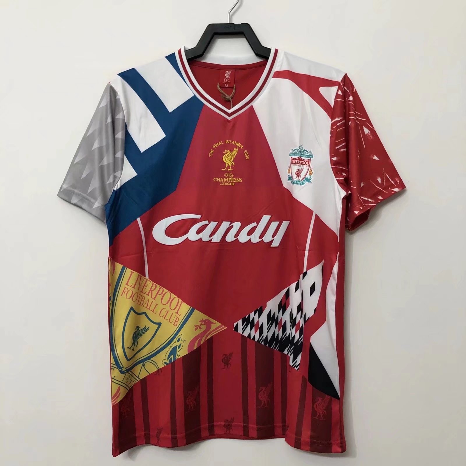 Retro Version Liverpool White & Red &Blue Thailand Soccer Jersey AAA-811