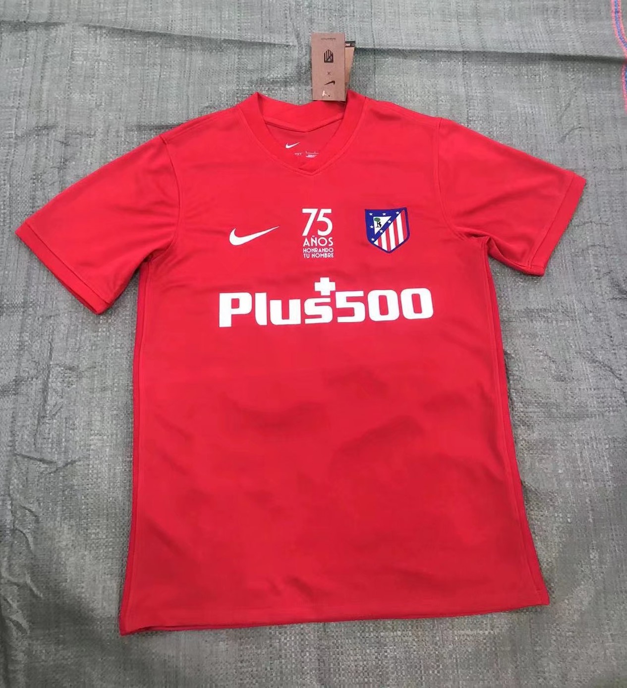 75th Commemorative Edition Atletico Madrid 3rd Away Red Thailand Soccer Jersey-410