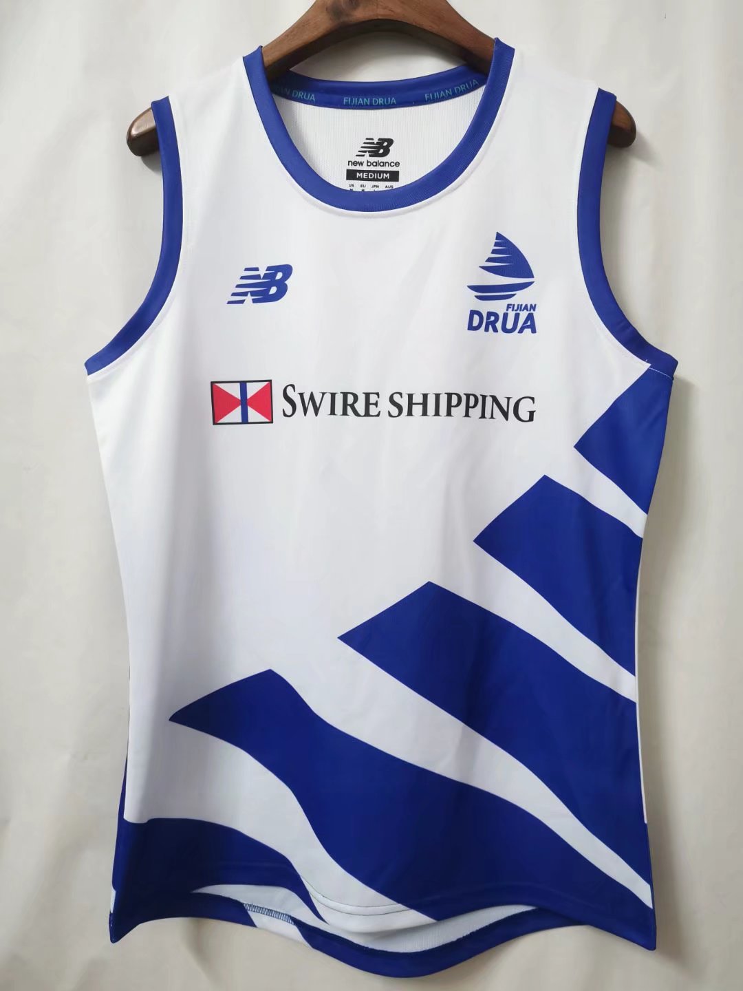 2021-2022 Fiji Blue & White Thailand Rugby Vest Shirts-805