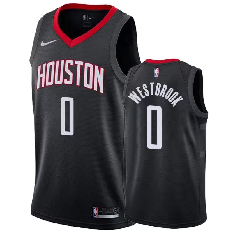 2020-2021 Nik City Version NBA Houston Rockets Black #0 Jersey-SN