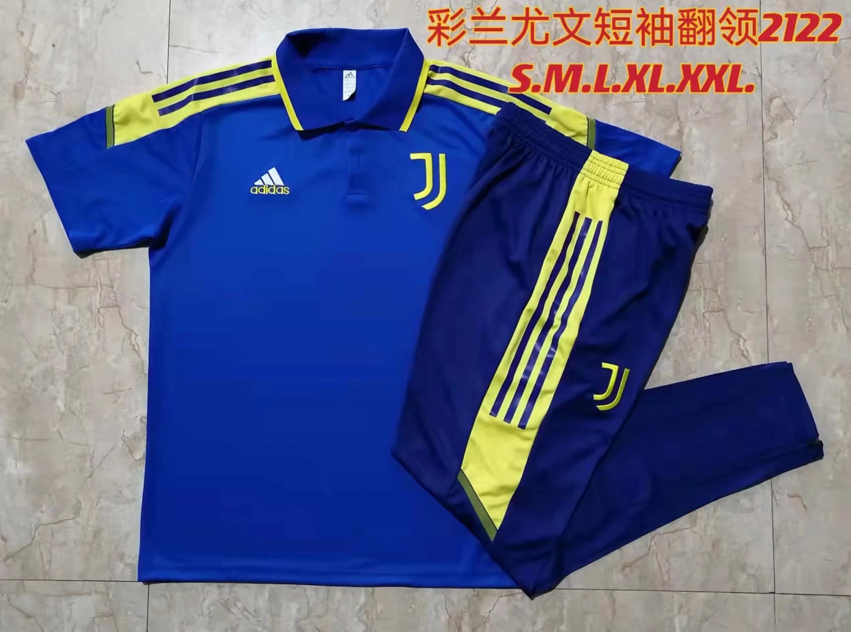 2021/2022 Juventus Blue Thailand Soccer Polo Uniform-815