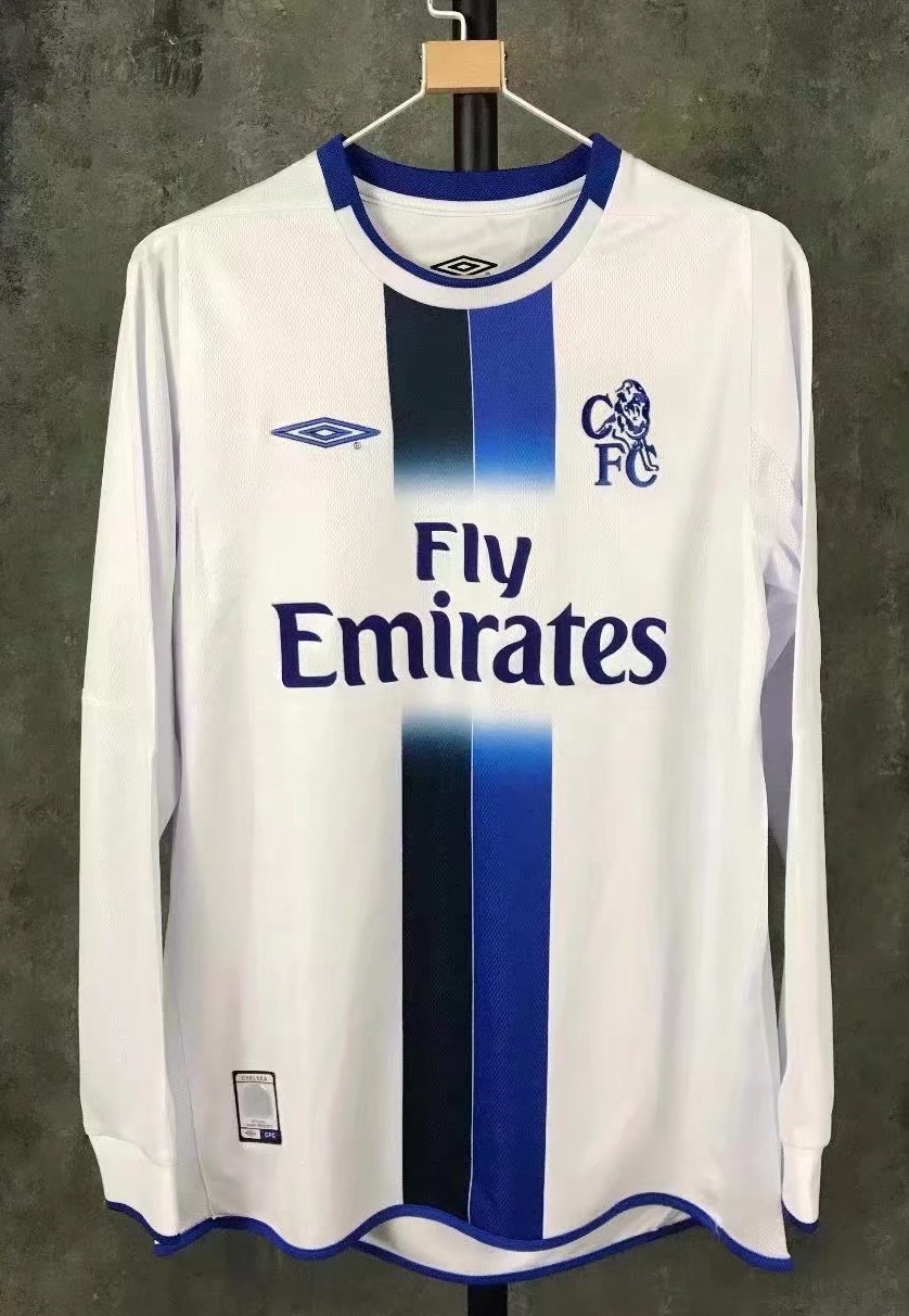 03/05 Retro Version Chelsea White Thailand LS Soccer Jersey AAA-313