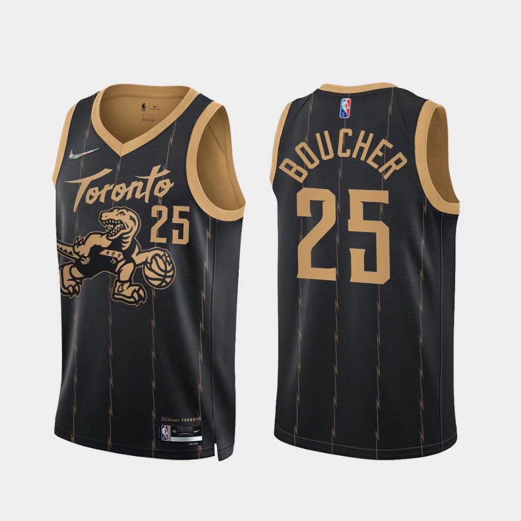 75th Commemorative Edition NBA Toronto Raptors Thunder Black #25 Jersey-07