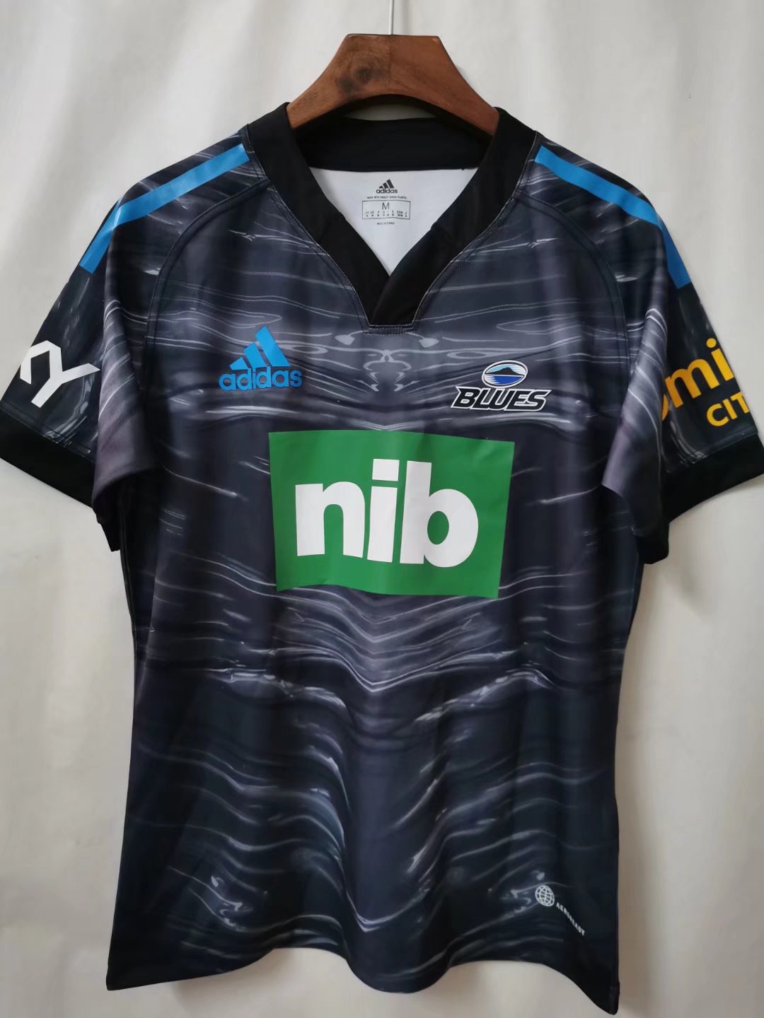 2022 Blues Black & Gray Thailand Rugby Shirts-805