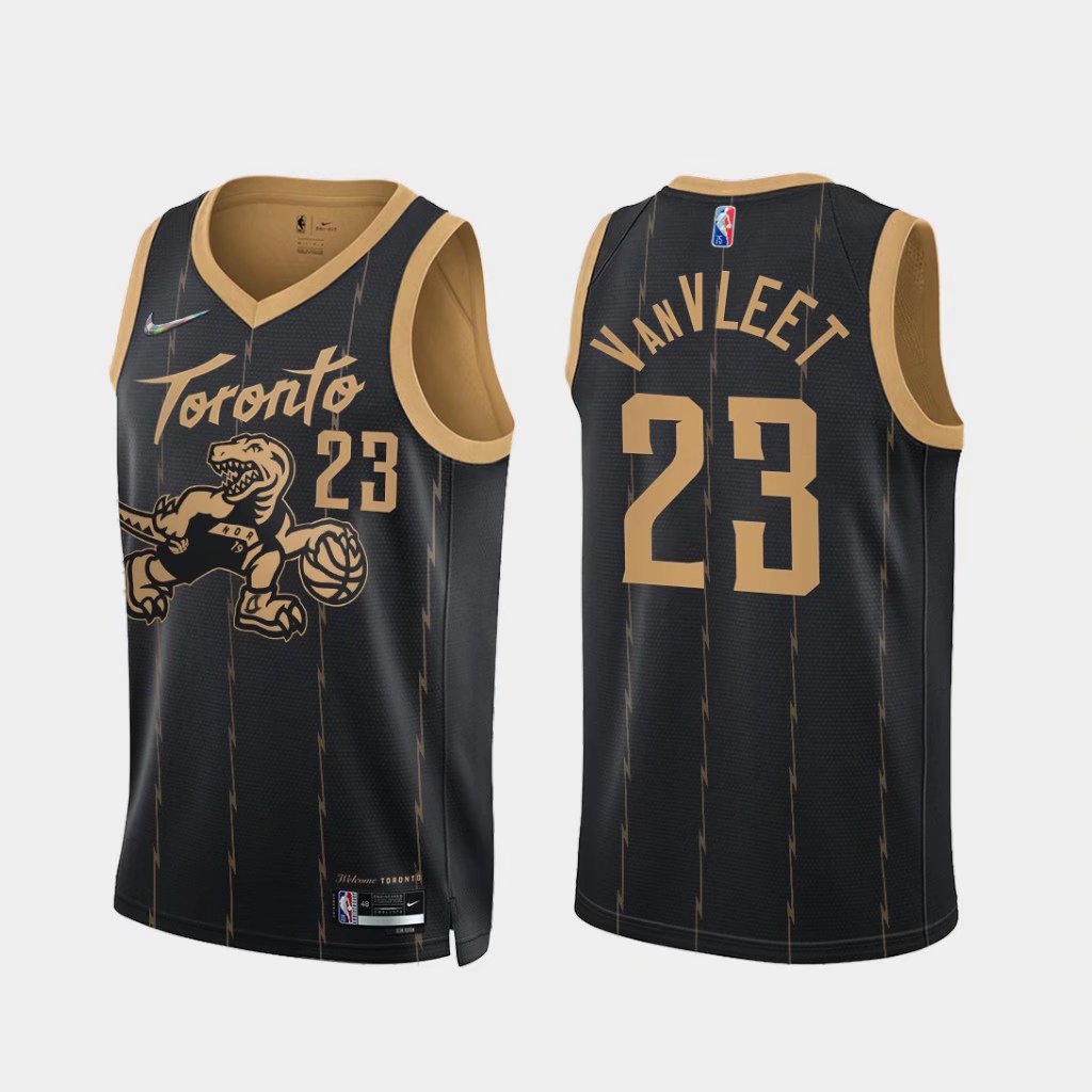 75th Commemorative Edition NBA Toronto Raptors Thunder Black #23 Jersey-07