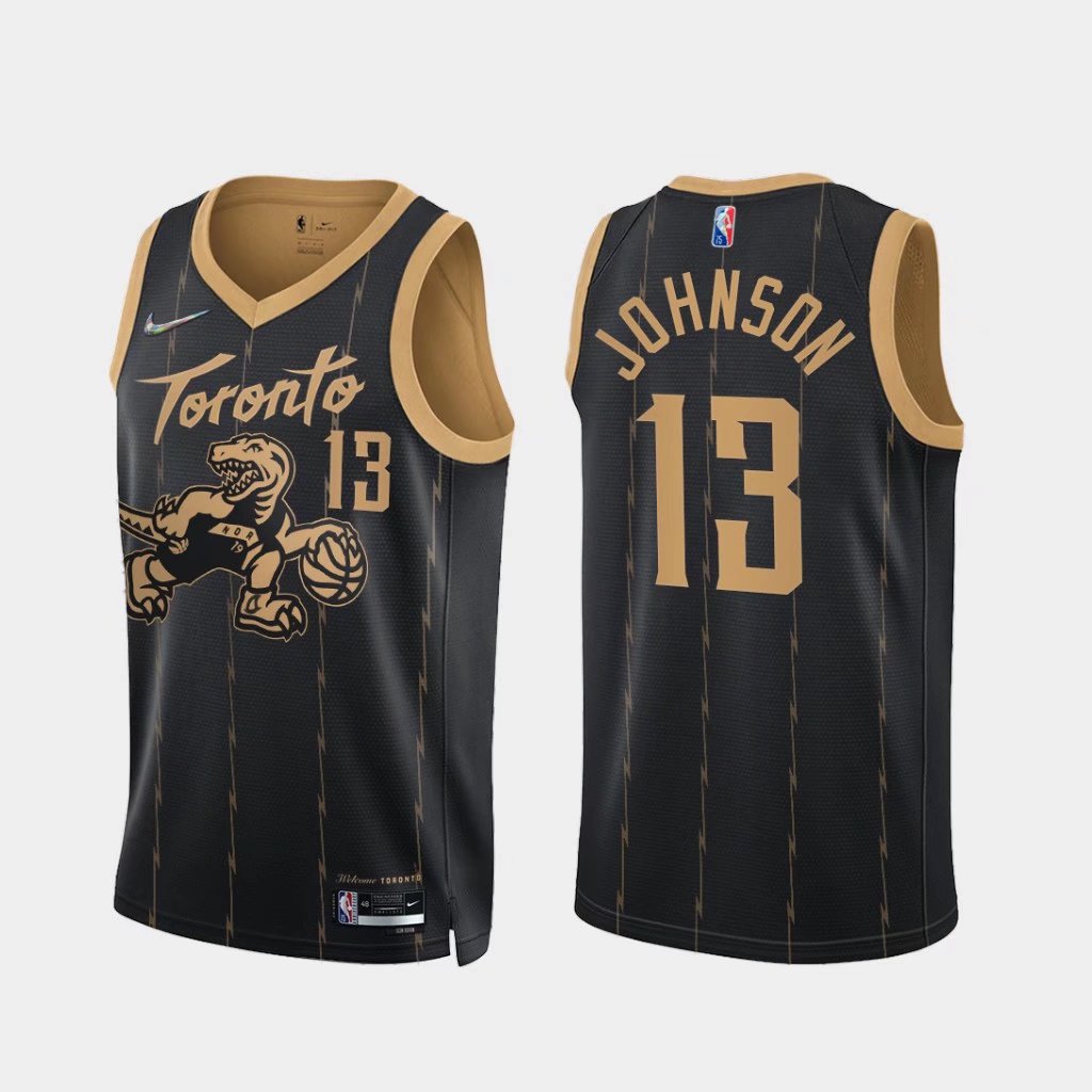 75th Commemorative Edition NBA Toronto Raptors Thunder Black #13 Jersey-07