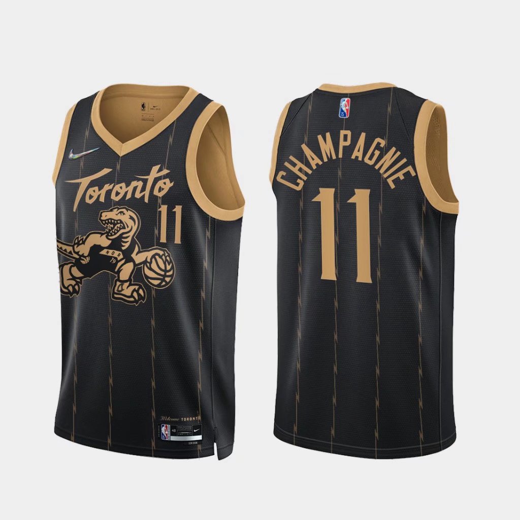 75th Commemorative Edition NBA Toronto Raptors Thunder Black #11 Jersey-07