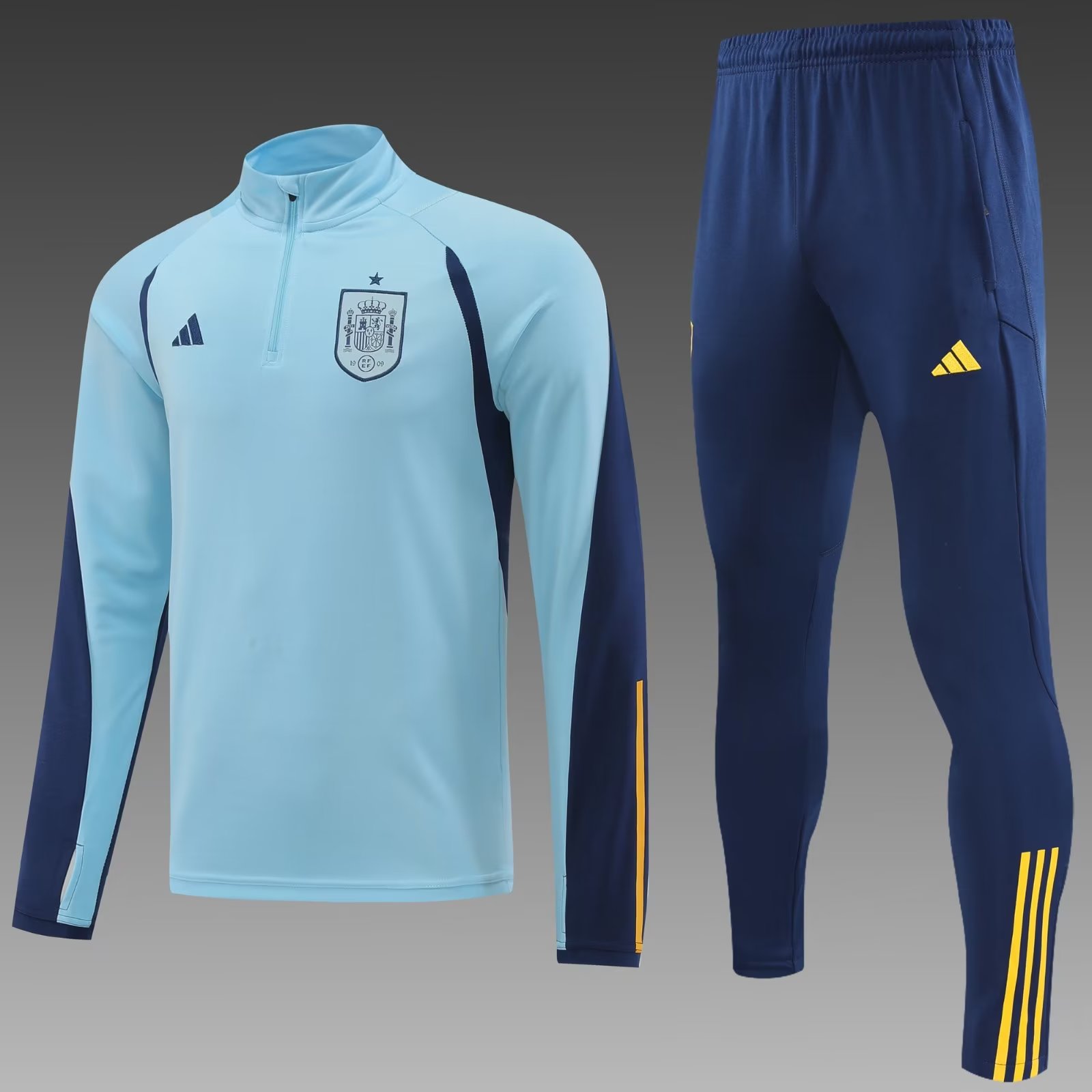 2022/23 Spain Sky Blue Thailand Soccer Tracksuit Uniform-PO