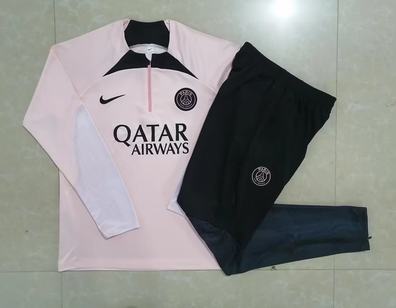 2022-23 Paris SG Pink Thailand SoccerTracksuit Uniform-815