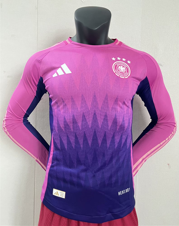 Player Version 2024 25 Germany Away Pink & Blue Ls Thailand Soccer 