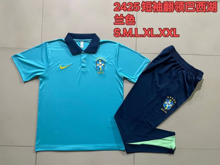 2024/25 Brazil Blue Thailand Polo Uniform-815