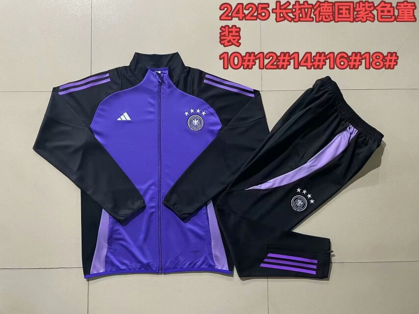 Kids 2024-25 Germany Purple Kids/Youth Soccer Jacket Uniform-815