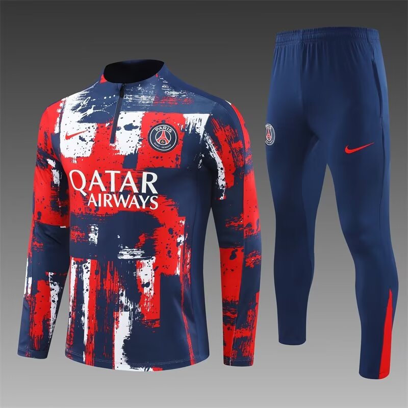 2024/25 Paris SG Blue & Black & Purple Thailand Soccer Uniform-801