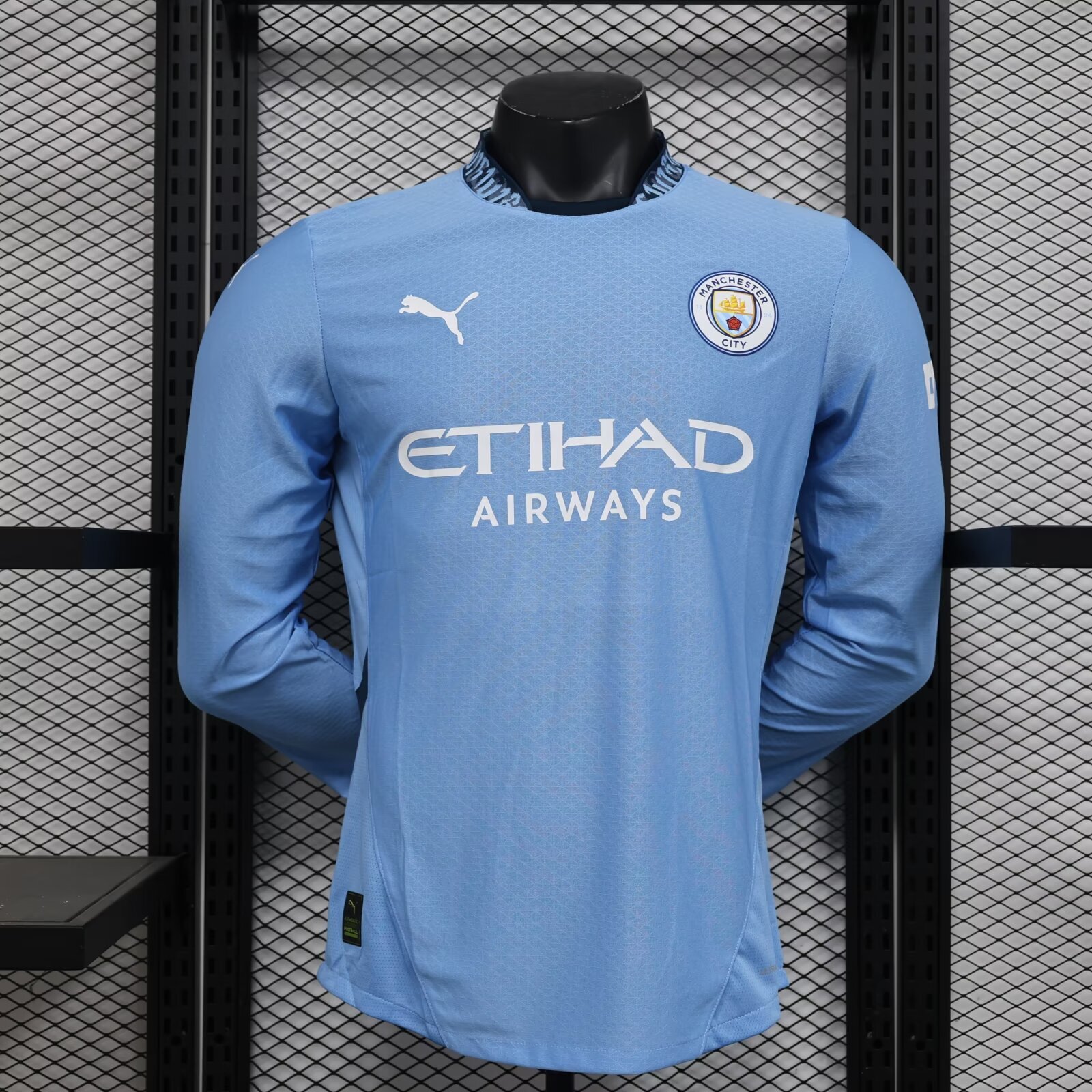 Player Version 2024/25 Manchester City Home Blue LS Thailand Soccer Jersey AAA-888