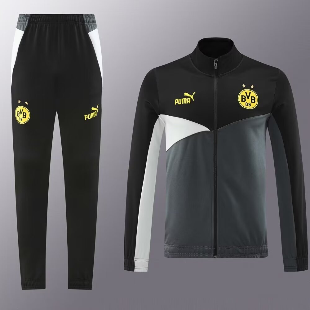2024 #02 Borussia Dortmund Black & Gray Jacket Uniform-LH