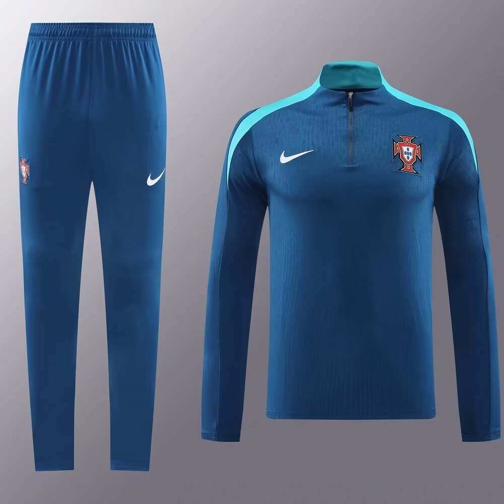 2024/25 #01 Portugal Royal Blue Thailand Tracksuit Uniform-LH