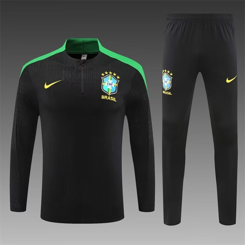 Player Version 2024/25 Brazil Black Thailand Soccer Uniform-801