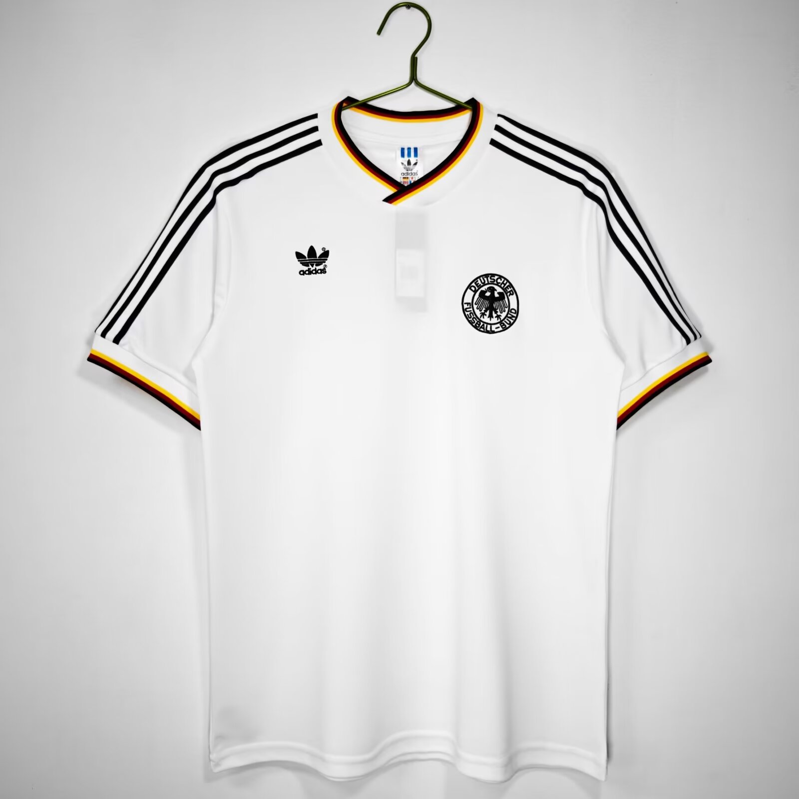 1986 Retro Version Germany Home White Thailand Soccer Jersey AAA-710