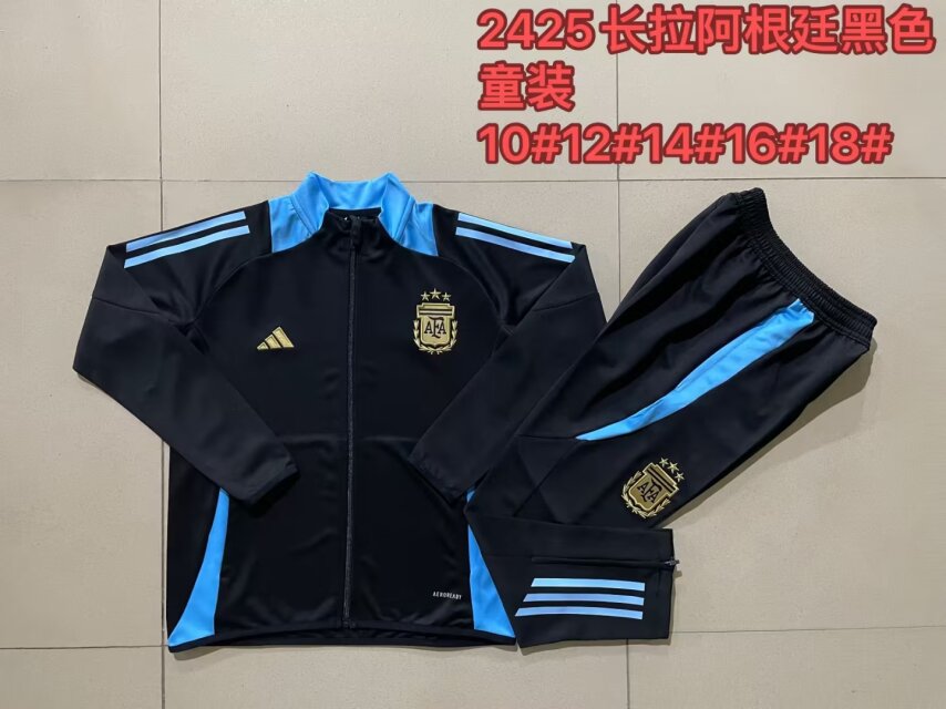 3 Star 2024/25 Argentina Black Kids/Youth Jacket Unifom-815