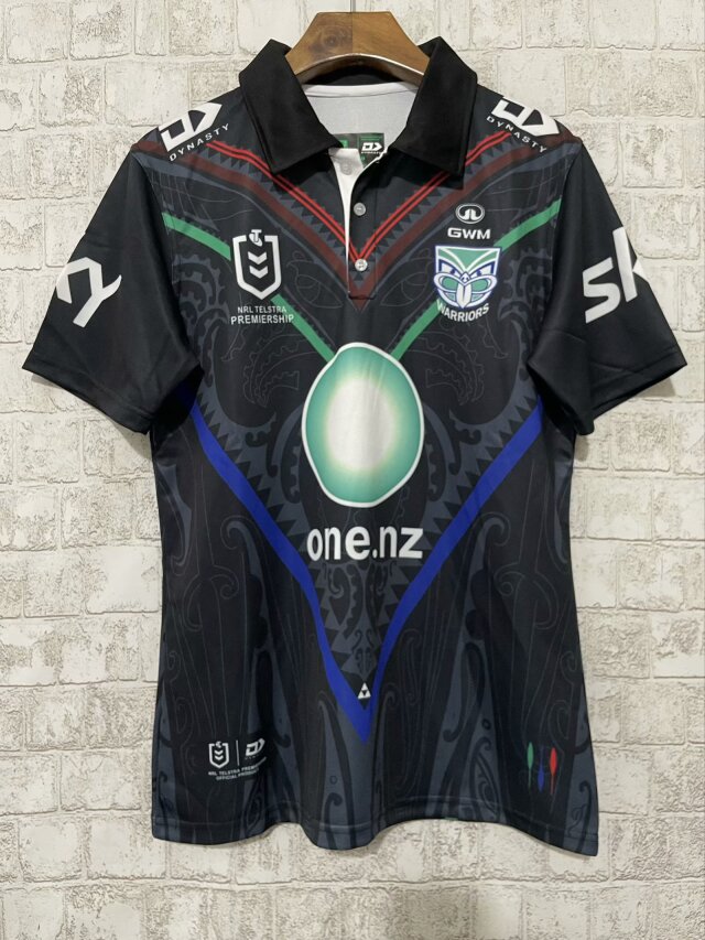 2024 Warriors Black Rugby Shirts-805