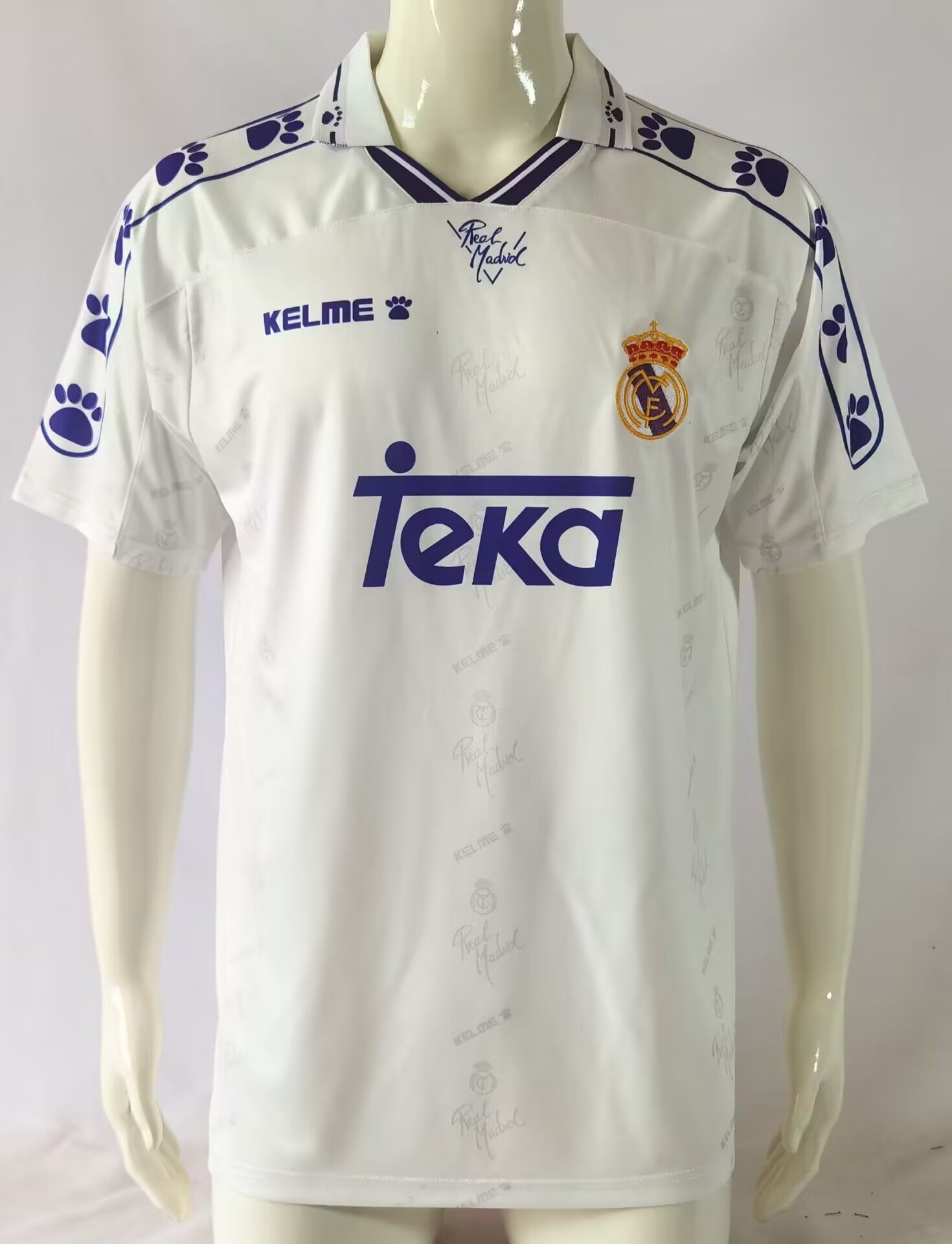94/96 Retro Version Real Madrid Home White Thailand Soccer Jersey AAA-503