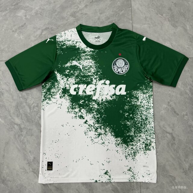 2024/25 Special Version SE Palmeiras Fluorescent Green & White Thailand Soccer Jersey AAA-1095