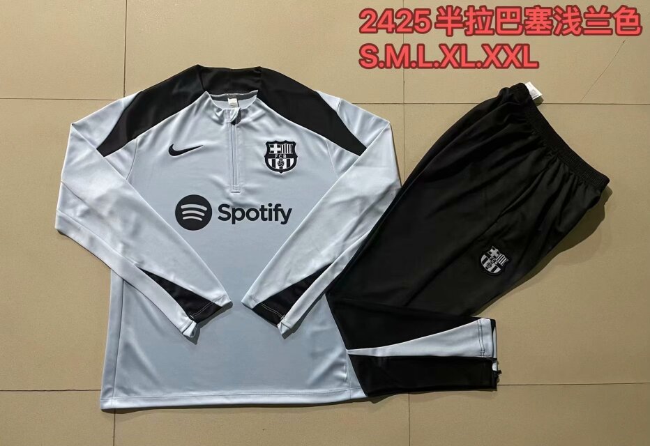 2024/25 Barcelona Light Gray Thailand Soccer Uniform-815