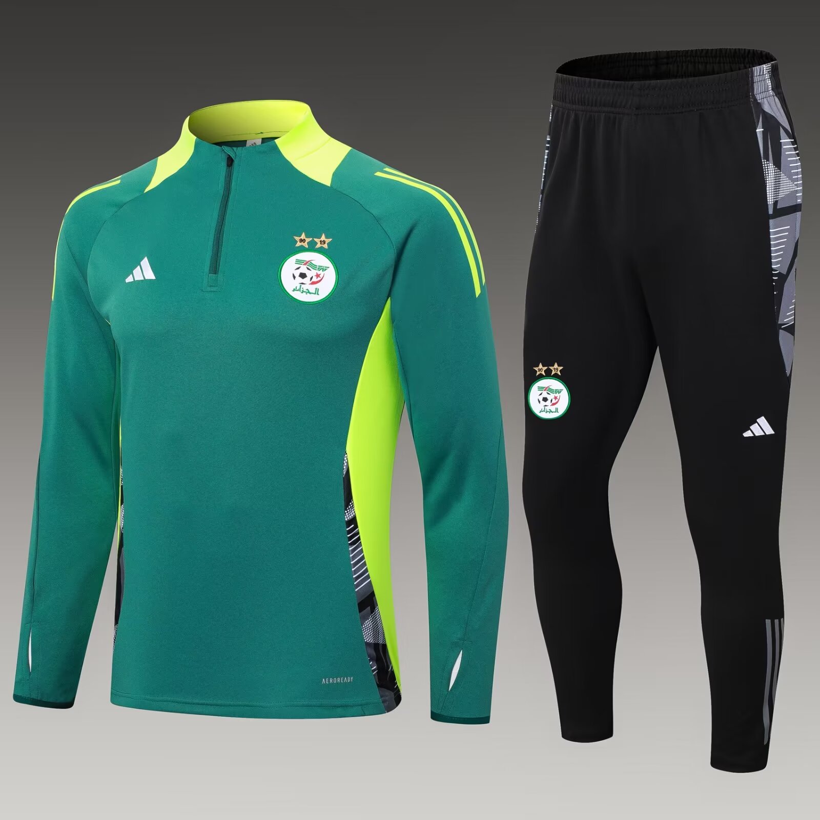 2024/25 Algeria Dark Green Thailand Soccer Tracksuit Uniform-411