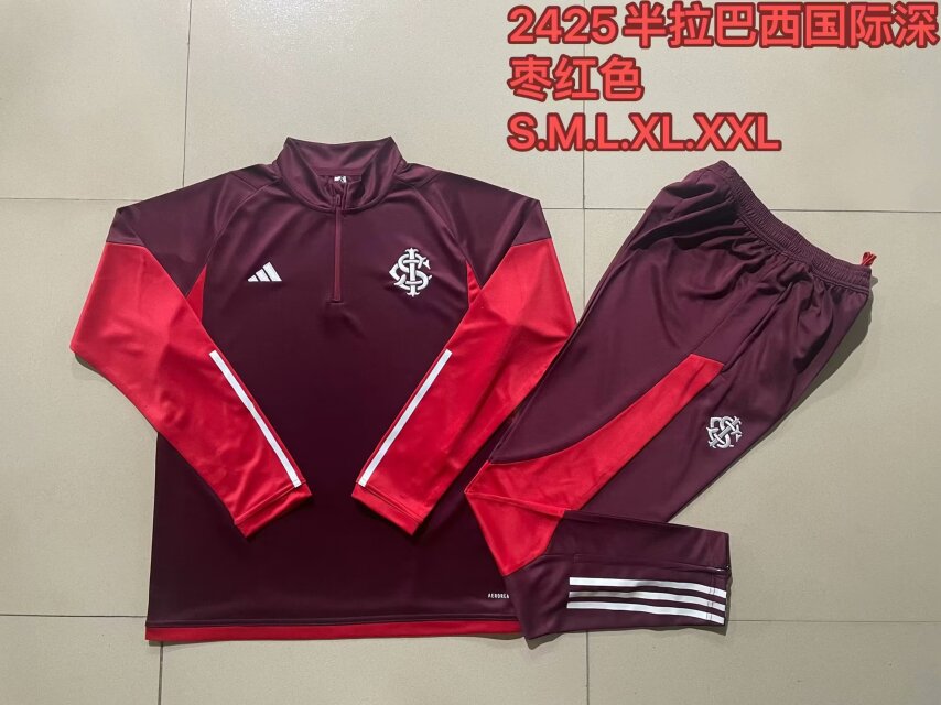 2024/25 Brazil SC Internacional Red Thailand Tracksuit Uniform-815