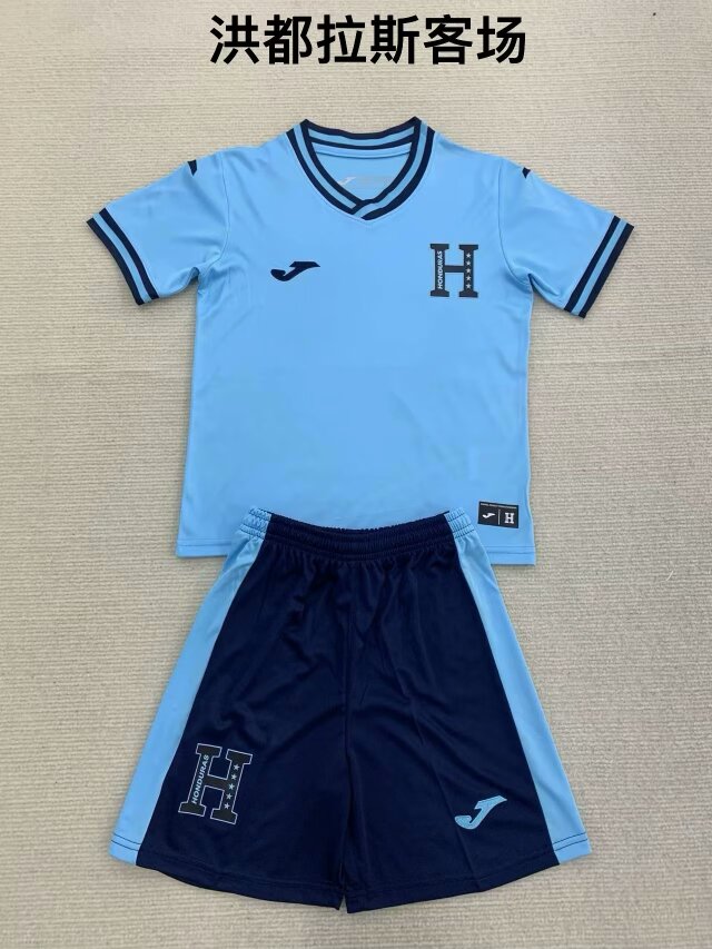 Kids 2024/25 Honduras Away Blue Kids/Youth Soccer Uniform-208