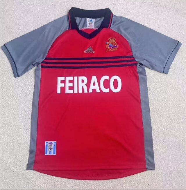 1999-2000 Deportivo La Coruña 2nd Away Red Thailand Soccer Jersey AAA-1095